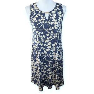 Espresso Blue and Yellow Floral Dress Sz.S EUC
